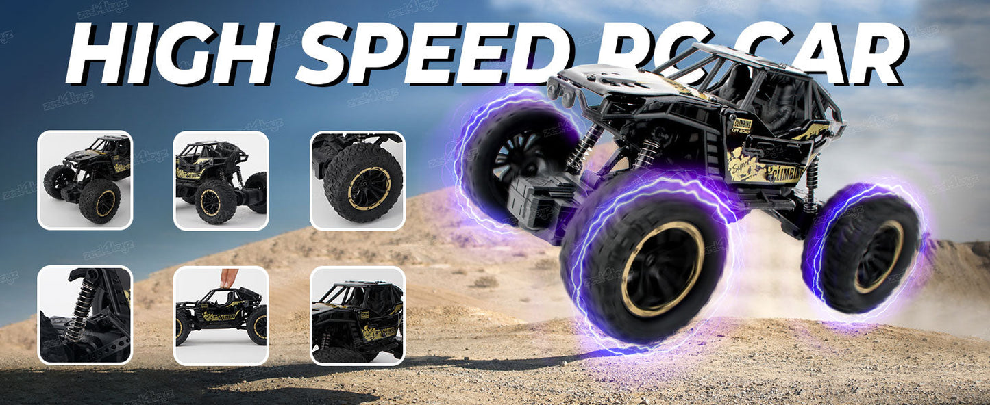 Remote Controlled  Rock Crawler Monster Truck Toy Vehicle for Kids.