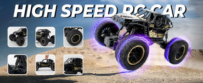Remote Controlled  Rock Crawler Monster Truck Toy Vehicle for Kids.